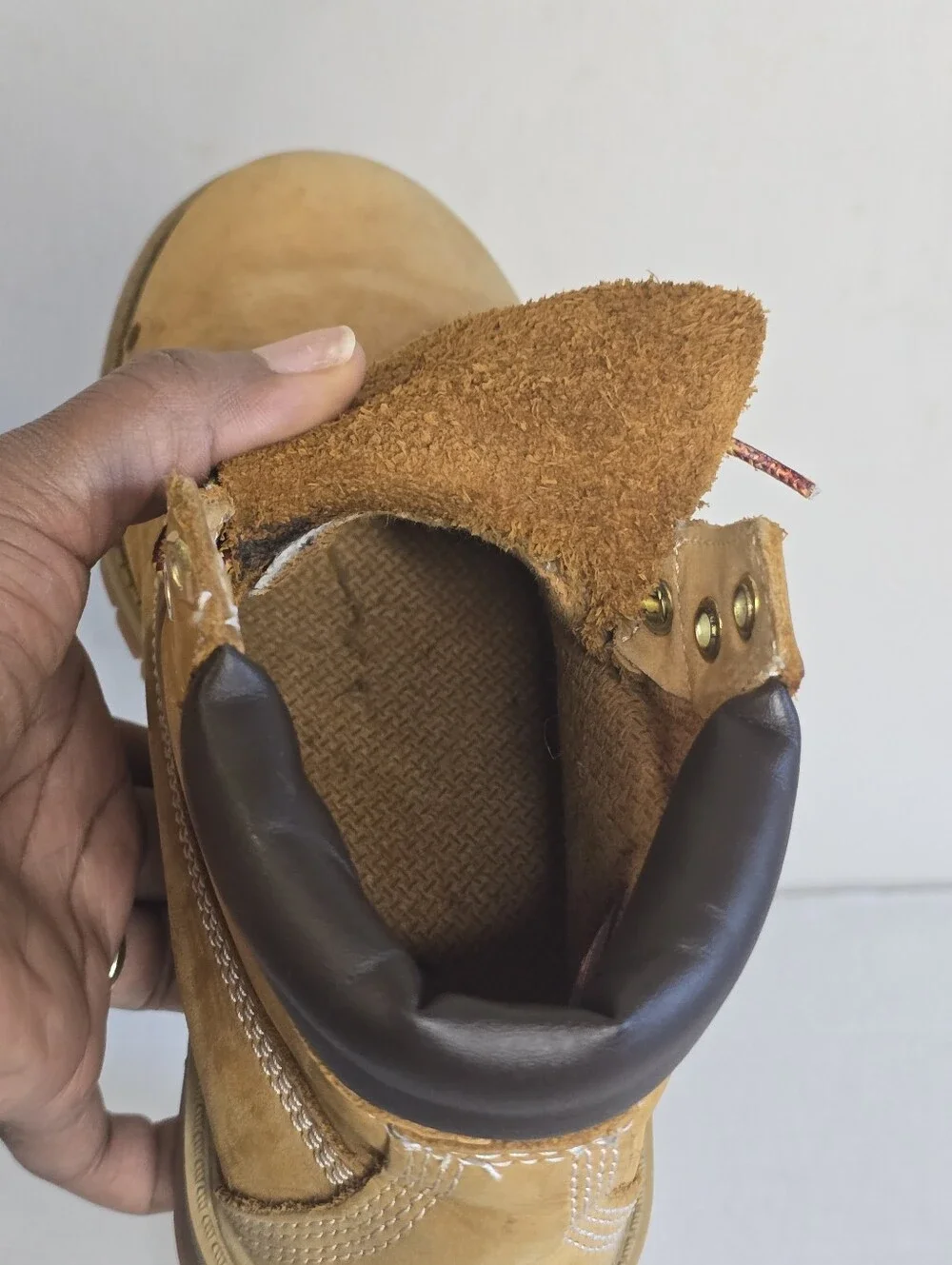 Timberland 6 Inch Premium Waterproof Boots Youth 3M Wheat Nubuck Brown Fall Boot